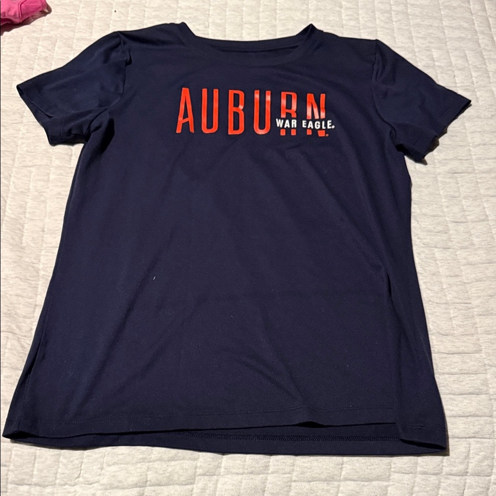 Under Armour Navy Blue Auburn Short Sleeve Tee